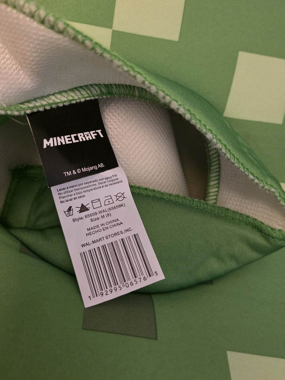 Minecraft Creeper Costume Kids Size Medium (8) Halloween Cosplay - Picture 8 of 8